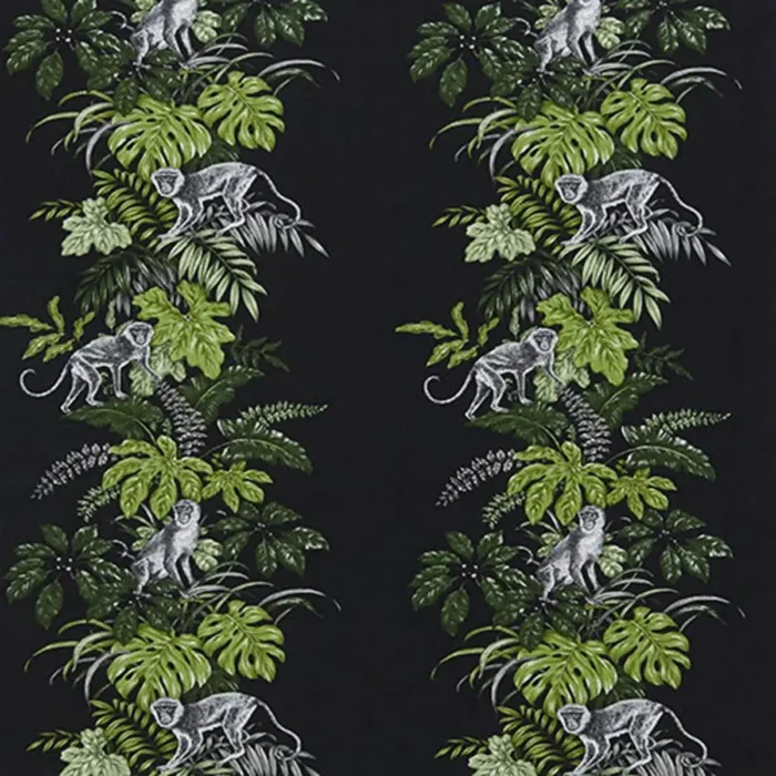 Monkeying Around Fabric - Zinc swatch