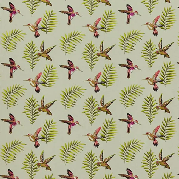 Montserrat Fabric - Cranberry by brown animal embroideried fabric from iLiv