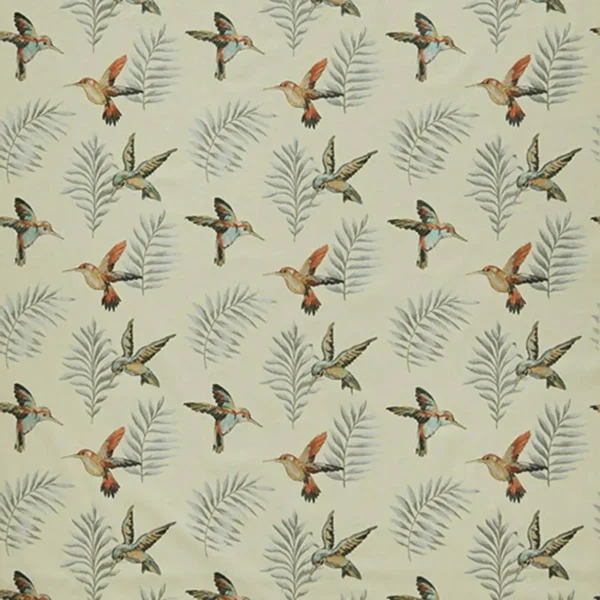 Montserrat Fabric - Henna by brown animal embroideried fabric from iLiv
