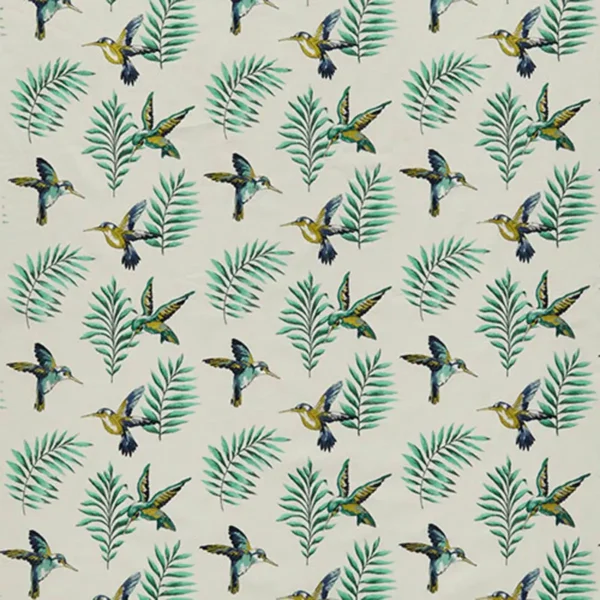 Montserrat Fabric - Marine by multicolour animal embroideried fabric from iLiv