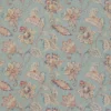 blue botanical linen fabric from iLiv