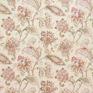 green botanical linen fabric from iLiv