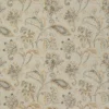 black-grey botanical linen fabric from iLiv