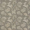 black-grey botanical linen fabric from iLiv