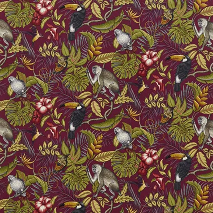 Rainforest Fabric - Cranberry swatch