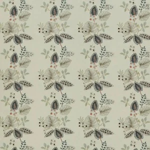 brown botanical embroideried fabric from iLiv