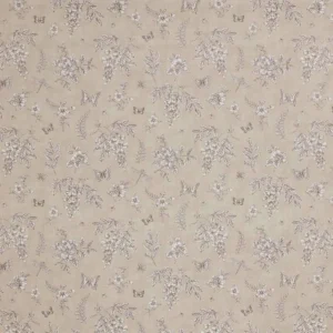 black-grey botanical cotton fabric from iLiv