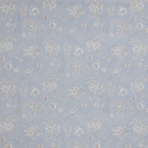 blue botanical cotton fabric from iLiv