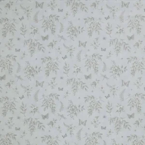 blue botanical cotton fabric from iLiv