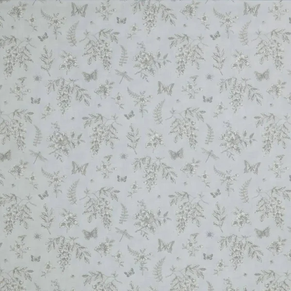 blue botanical cotton fabric from iLiv
