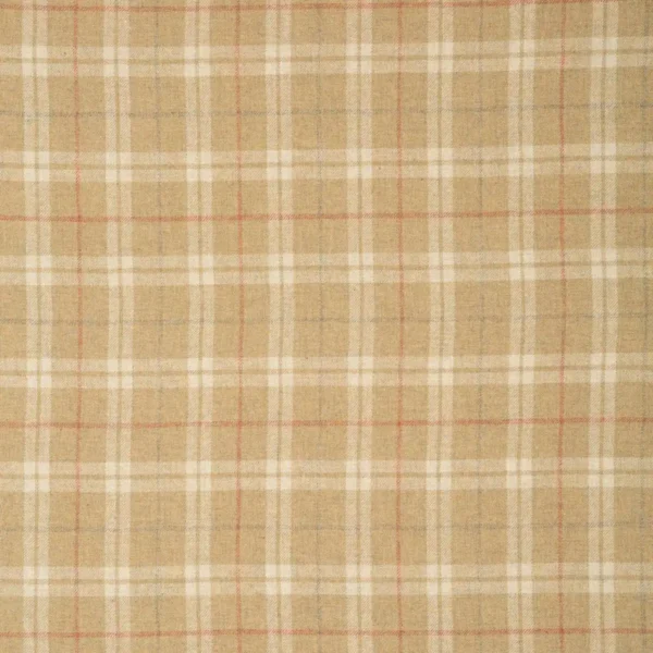Samphrey Fabric - Glengarry by brown checked woolen fabric from Linwood Fabrics