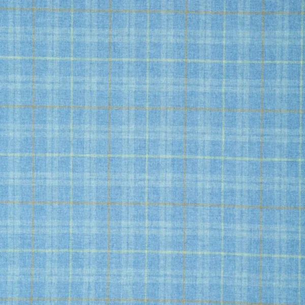 blue checked woolen fabric from Linwood Fabrics