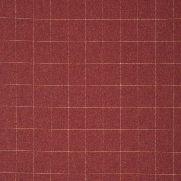 Belmont Fabric - Tantallon by red checked woolen fabric from Linwood Fabrics