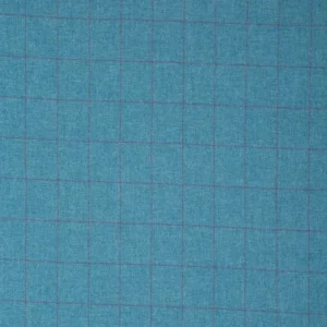 blue checked woolen fabric from Linwood Fabrics