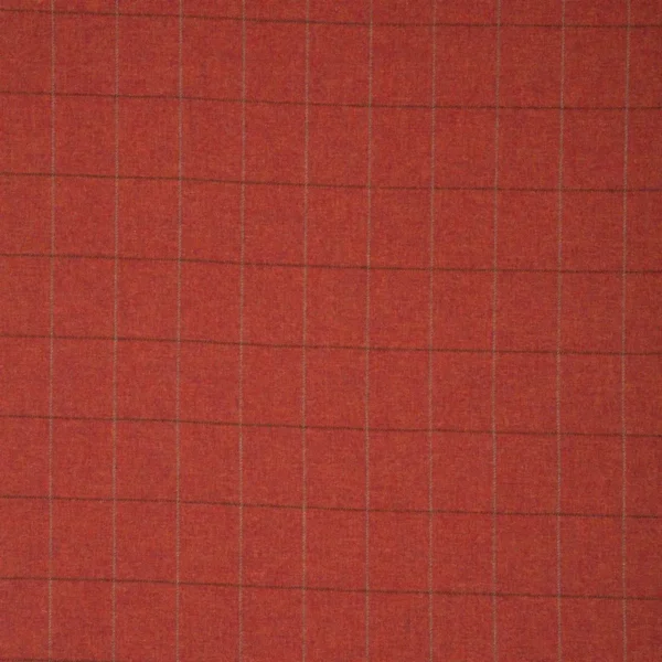 Belmont Fabric - Balfour by red checked woolen fabric from Linwood Fabrics
