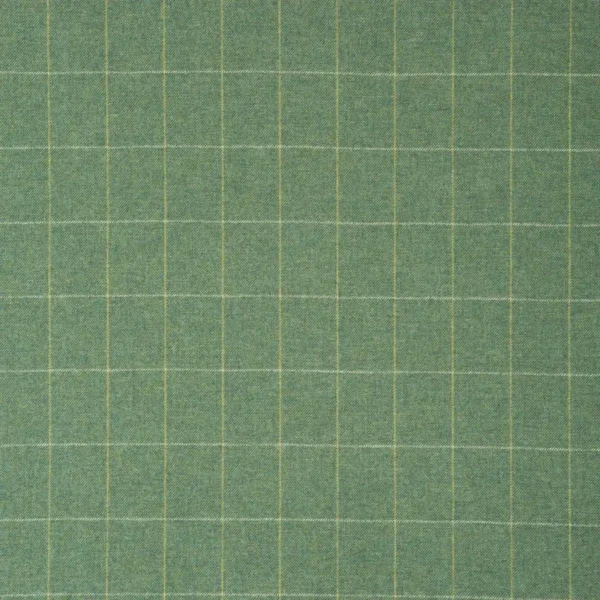 Belmont Fabric - Kellie by green checked woolen fabric from Linwood Fabrics