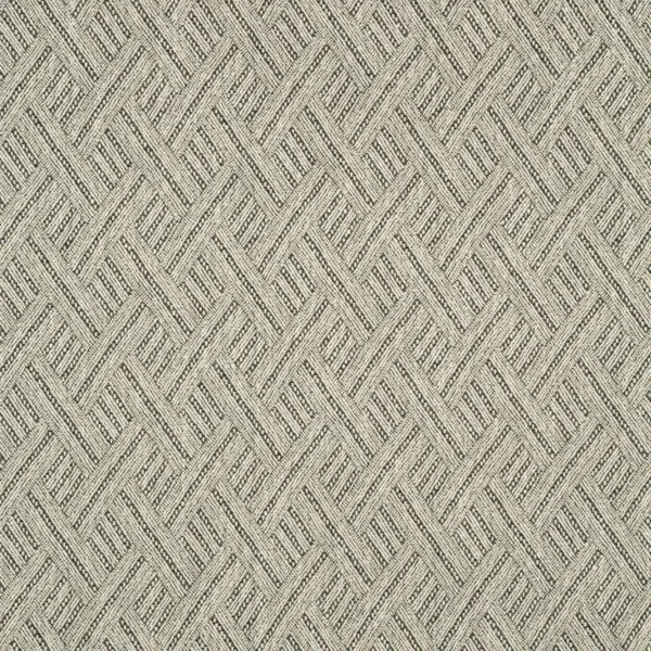 Rumba Fabric - Coal by black-grey geometric woven fabric from Linwood Fabrics