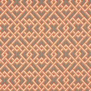 red geometric woven fabric from Linwood Fabrics