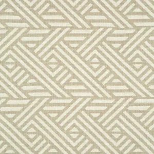 black-grey geometric woven fabric from Linwood Fabrics