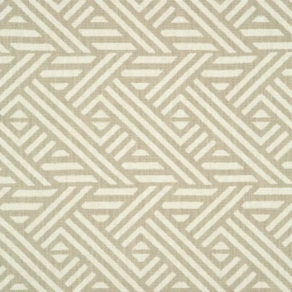 black-grey geometric woven fabric from Linwood Fabrics