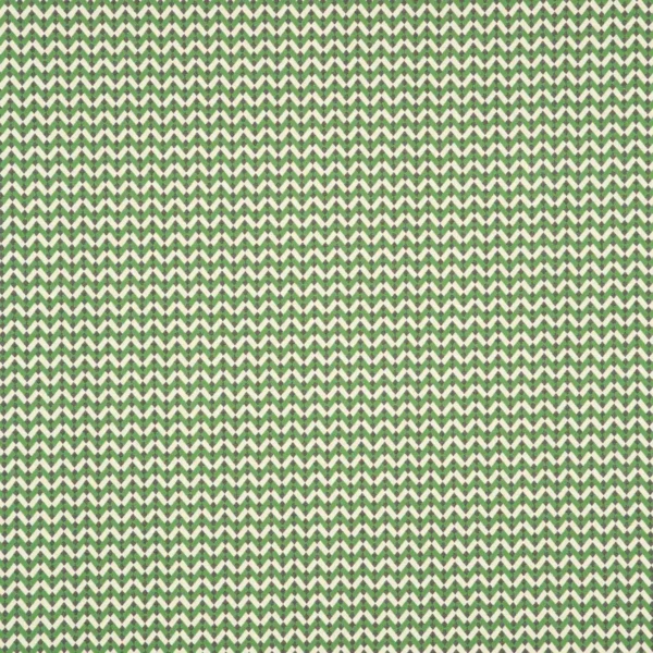 Bolero Fabric - Parakeet by green geometric woven fabric from Linwood Fabrics