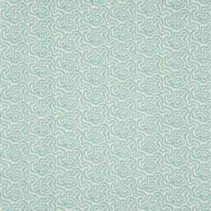 blue geometric woven fabric from Linwood Fabrics