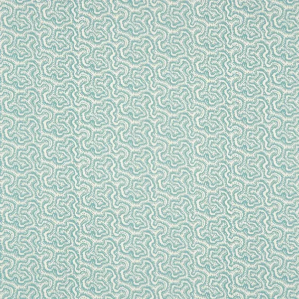 Polka Fabric - Sky by blue geometric woven fabric from Linwood Fabrics