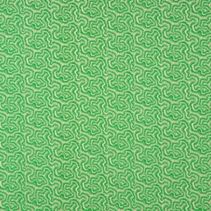 green geometric woven fabric from Linwood Fabrics