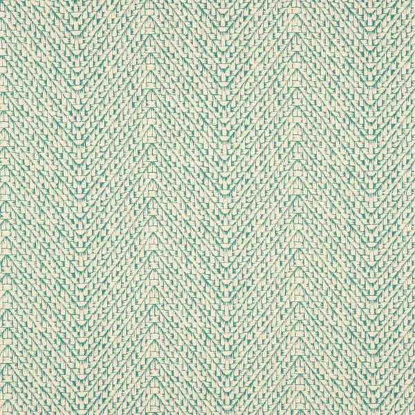 Salta Fabric - Lagoon by blue geometric woven fabric from Linwood Fabrics
