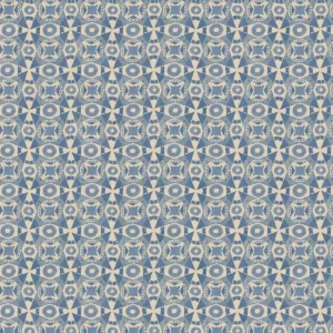 blue geometric velvet-chenille fabric from Linwood Fabrics