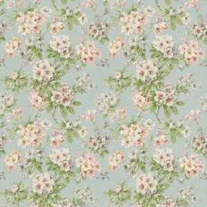 green botanical linen fabric from Linwood Fabrics