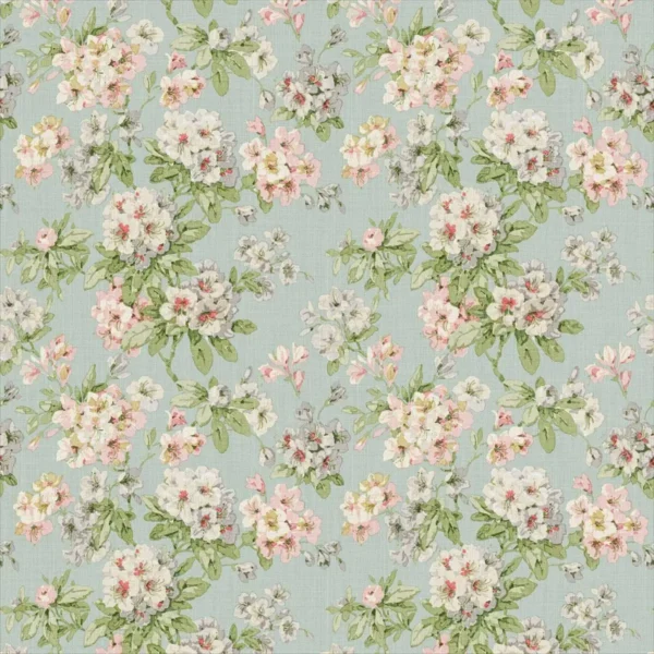 green botanical linen fabric from Linwood Fabrics