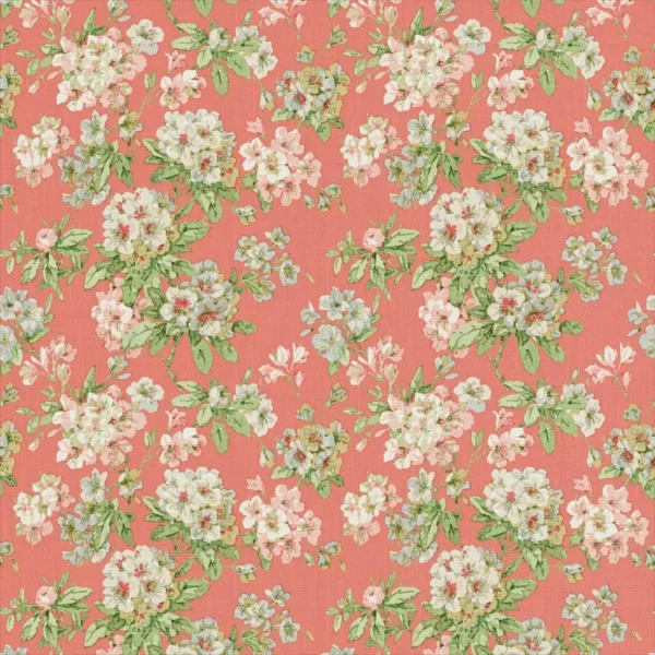 multicolour botanical linen fabric from Linwood Fabrics
