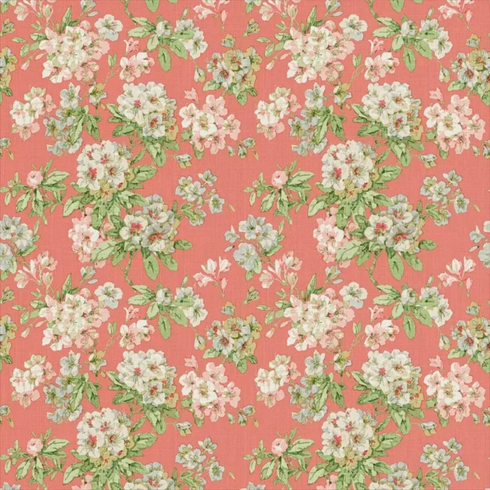 Gertrude Fabric - Pink Orange swatch