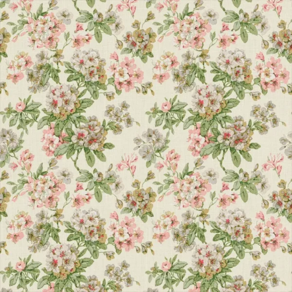 green botanical linen fabric from Linwood Fabrics
