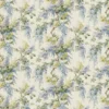 blue botanical linen fabric from Linwood Fabrics