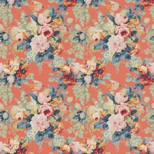 multicolour botanical linen fabric from Linwood Fabrics