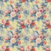 multicolour botanical linen fabric from Linwood Fabrics