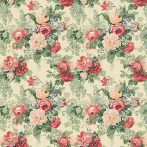 green botanical linen fabric from Linwood Fabrics