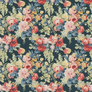 green botanical linen fabric from Linwood Fabrics