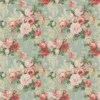green botanical linen fabric from Linwood Fabrics