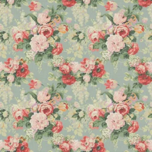 green botanical linen fabric from Linwood Fabrics