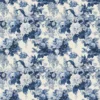 blue botanical linen fabric from Linwood Fabrics