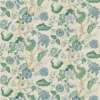 blue botanical linen fabric from Linwood Fabrics