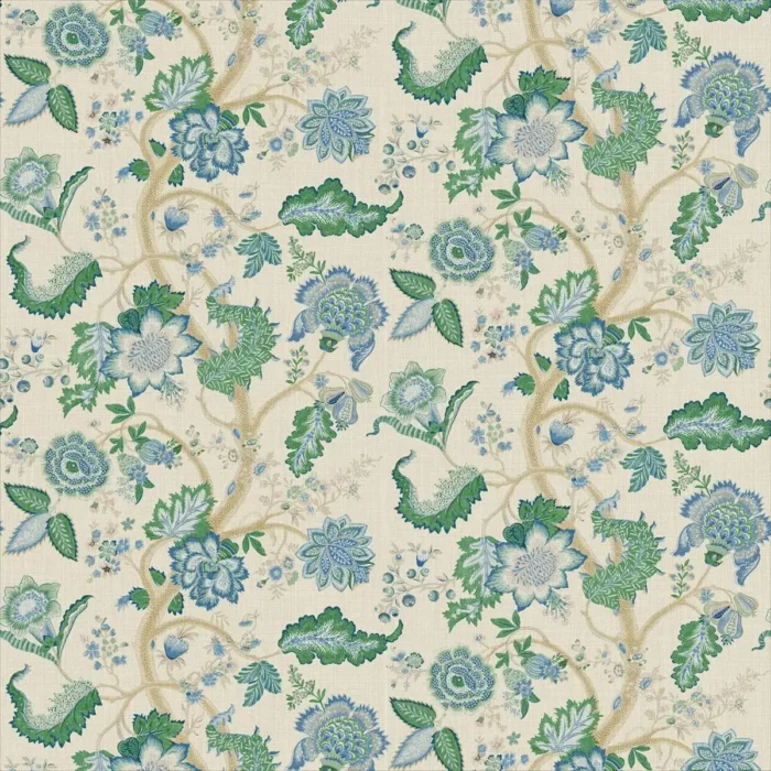 Kitty Fabric - Blue Green swatch