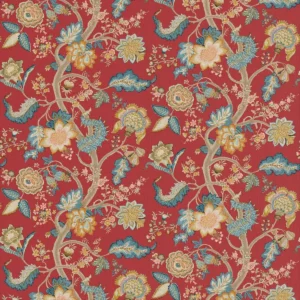 multicolour botanical linen fabric from Linwood Fabrics