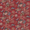 blue botanical linen fabric from Linwood Fabrics