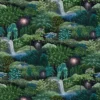 green botanical velvet-chenille fabric from Linwood Fabrics