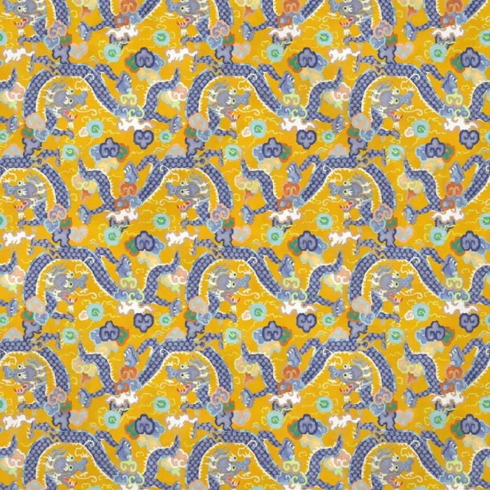 Double Dragon Fabric - Yellow swatch