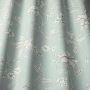 blue botanical cotton fabric from iLiv